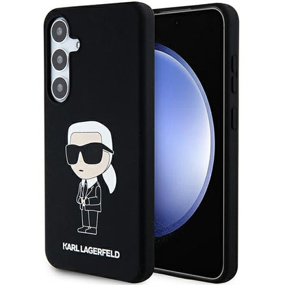 Etui na Samsung Galaxy S24 S921, Karl Lagerfeld, Silicone Ikonik NFT, Czarne