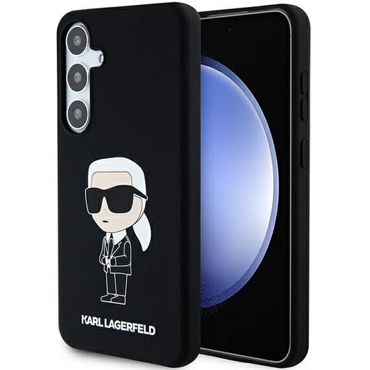Etui na Samsung Galaxy S24 S921, Karl Lagerfeld, Silicone Ikonik NFT, Czarne