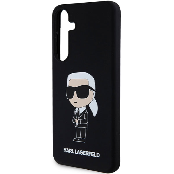 Etui na Samsung Galaxy S24 S921, Karl Lagerfeld, Silicone Ikonik NFT, Czarne