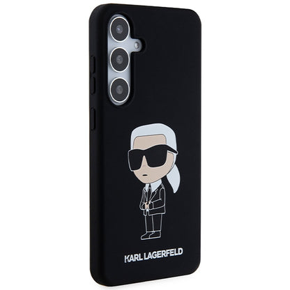 Etui na Samsung Galaxy S24 S921, Karl Lagerfeld, Silicone Ikonik NFT, Czarne
