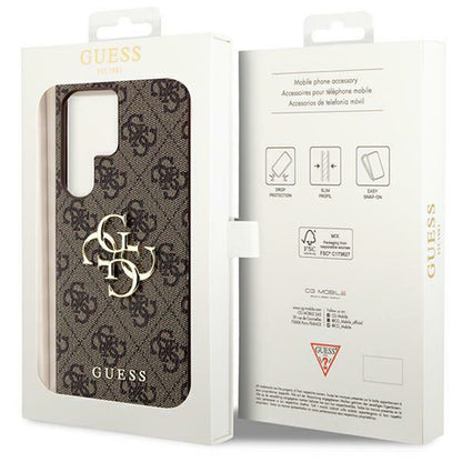 Etui na Samsung Galaxy S24 Ultra S928, Guess, 4G Big Logo, Brązowy