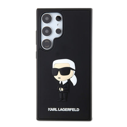 Etui na Samsung Galaxy S24 Ultra S928, Karl Lagerfeld, 3D Rubber Ikonik Karl, Czarne