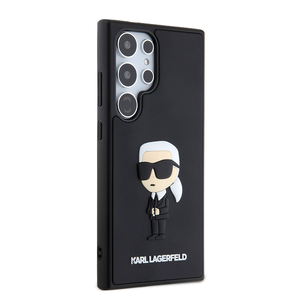 Etui na Samsung Galaxy S24 Ultra S928, Karl Lagerfeld, 3D Rubber Ikonik Karl, Czarne