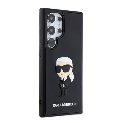 Etui na Samsung Galaxy S24 Ultra S928, Karl Lagerfeld, 3D Rubber Ikonik Karl, Czarne