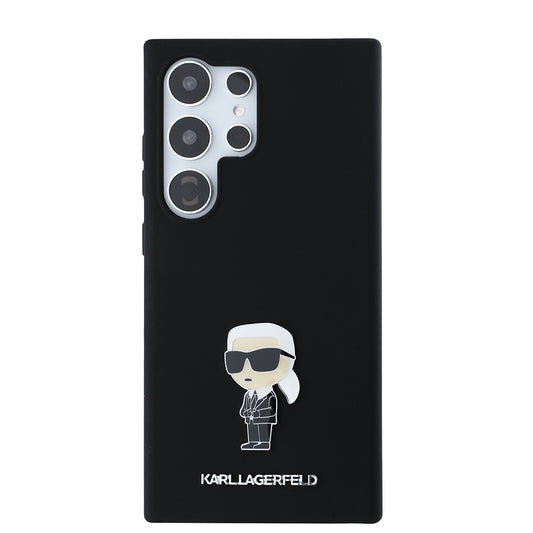 Etui na Samsung Galaxy S24 Ultra S928, Karl Lagerfeld, Silicone Ikonik Karl, Czarne
