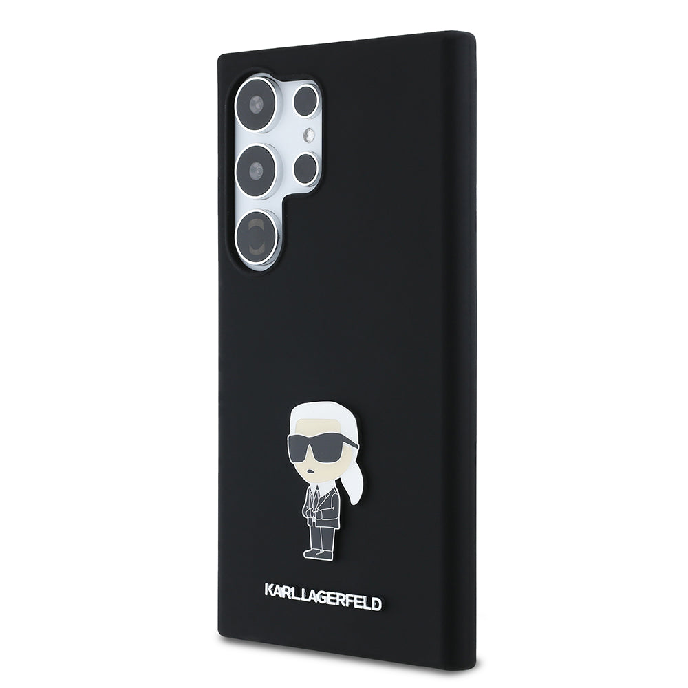 Etui na Samsung Galaxy S24 Ultra S928, Karl Lagerfeld, Silicone Ikonik Karl, Czarne