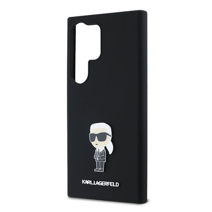 Etui na Samsung Galaxy S24 Ultra S928, Karl Lagerfeld, Silicone Ikonik Karl, Czarne