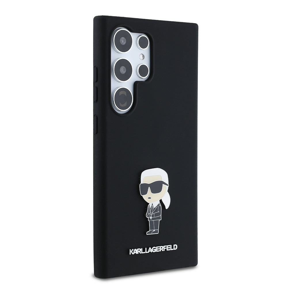 Etui na Samsung Galaxy S24 Ultra S928, Karl Lagerfeld, Silicone Ikonik Karl, Czarne