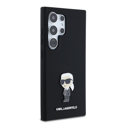 Etui na Samsung Galaxy S24 Ultra S928, Karl Lagerfeld, Silicone Ikonik Karl, Czarne