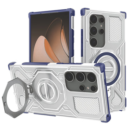 Etui na Samsung Galaxy S24 Ultra S928, Techsuit, Carbon Shield Pro, Niebieskie