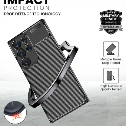 Etui na Samsung Galaxy S24 Ultra S928, Techsuit, CarbonFiber, czarne