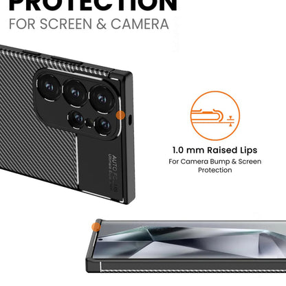 Etui na Samsung Galaxy S24 Ultra S928, Techsuit, CarbonFiber, czarne
