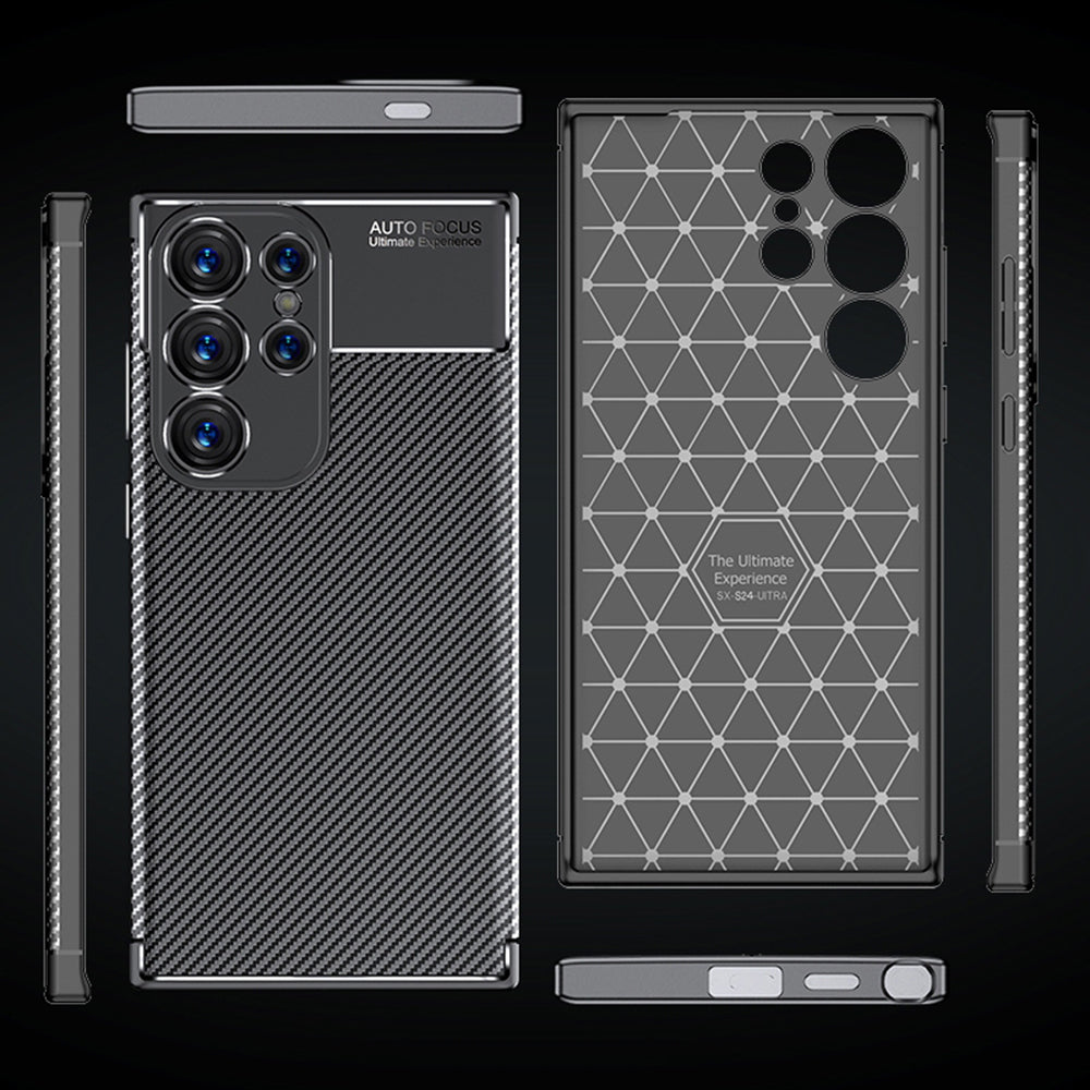 Etui na Samsung Galaxy S24 Ultra S928, Techsuit, CarbonFiber, czarne