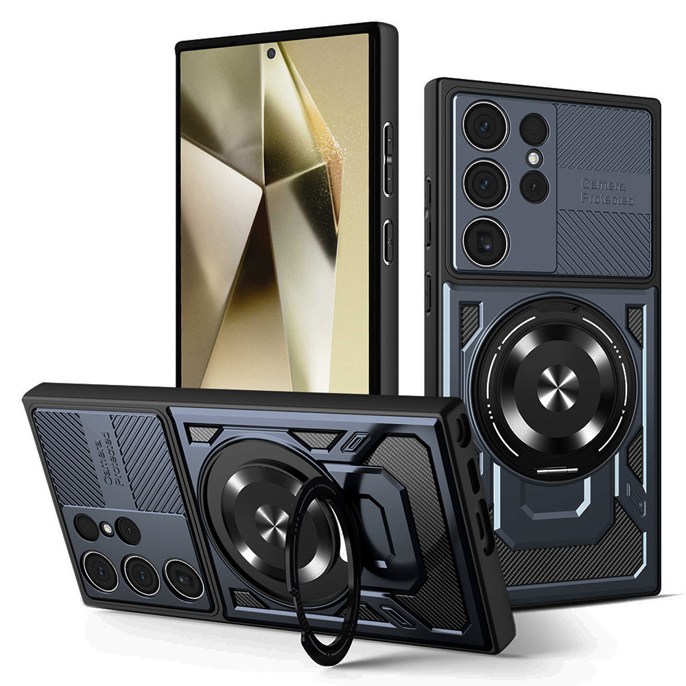 Etui na Samsung Galaxy S24 Ultra S928, Techsuit, RuggedCam, Niebieskie