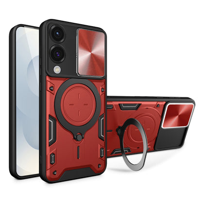 Etui na Samsung Galaxy S25 Edge S937, Techsuit, CamGuard Pro, Czerwone