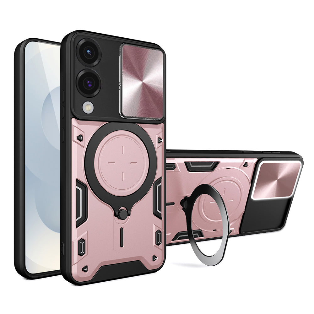 Etui na Samsung Galaxy S25 Edge S937, Techsuit, CamGuard Pro, Różowo-Złoty