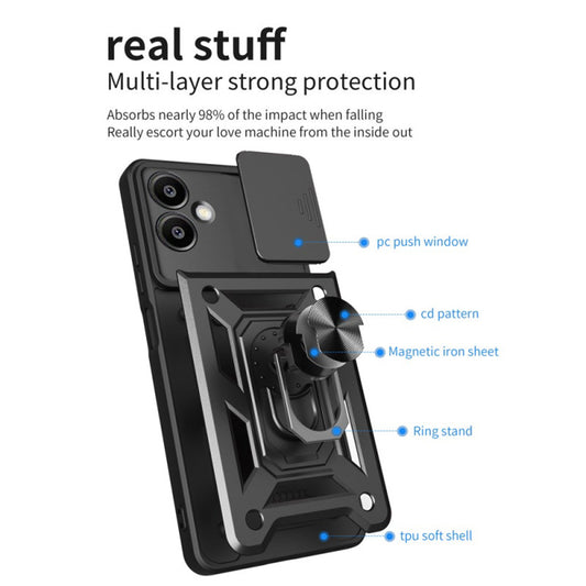 Etui na Samsung Galaxy S25 Edge S937, Techsuit, CamShield, Czarna