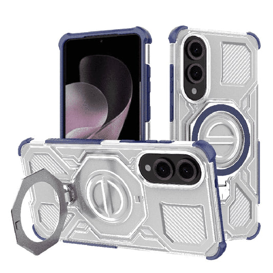 Etui na Samsung Galaxy S25 Edge S937, Techsuit, Carbon Shield Pro, Niebieskie