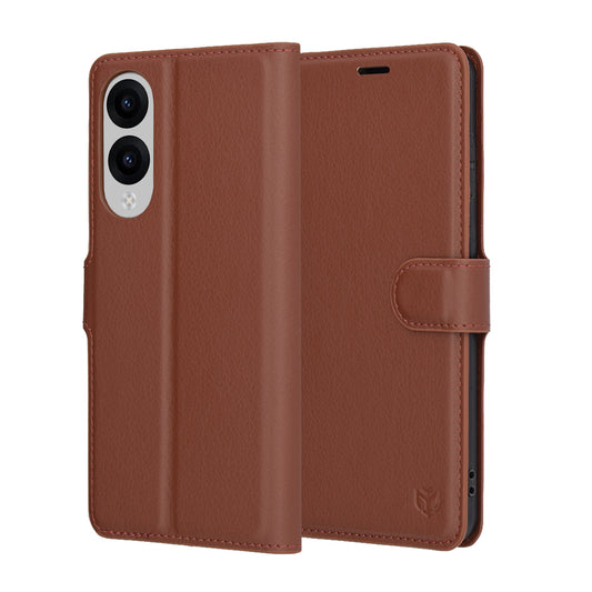 Etui na Samsung Galaxy S25 Edge S937, Techsuit, Leather Folio, Brązowy