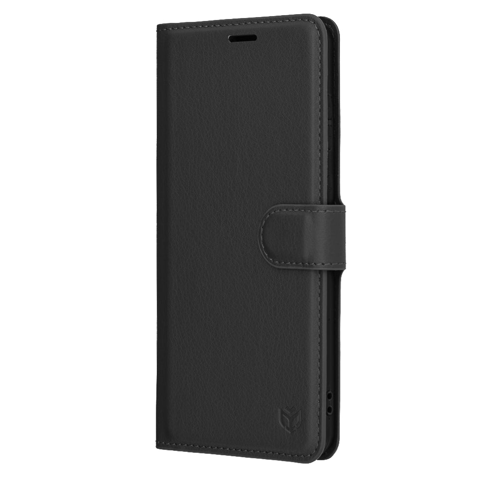 Case for Samsung Galaxy S25 Edge S937, Techsuit, Leather Folio, Black