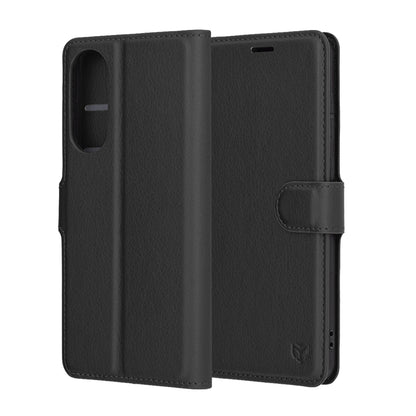 Case for Samsung Galaxy S25 Edge S937, Techsuit, Leather Folio, Black