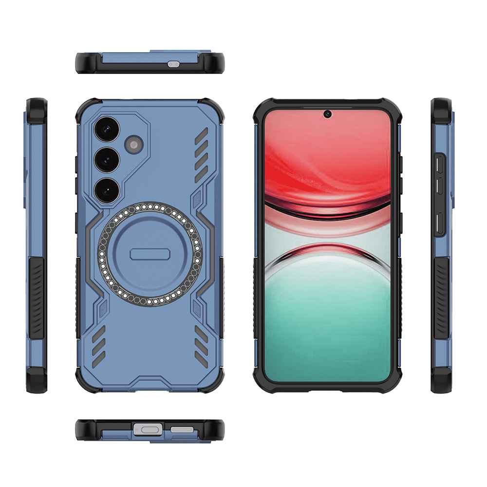 Etui MagSafe do Samsung Galaxy S25 FE, Techsuit, ArmorMag, Niebieskie