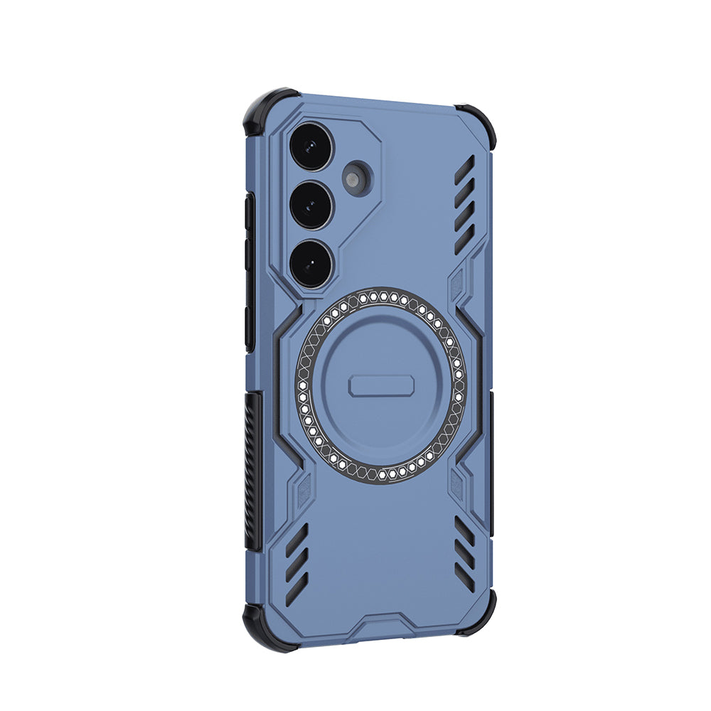 Etui MagSafe do Samsung Galaxy S25 FE, Techsuit, ArmorMag, Niebieskie