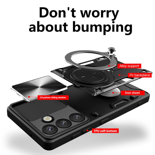 Etui na Samsung Galaxy S25 FE, Techsuit, CamGuard Pro, Czerwony