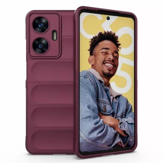 Etui na Samsung Galaxy S25 FE, Techsuit, Magic Shield, Wiśniowy