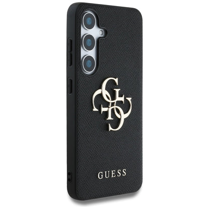 Etui na Samsung Galaxy S25+ S936, Guess, 4G Grained Big and Classic Logo, Czarne