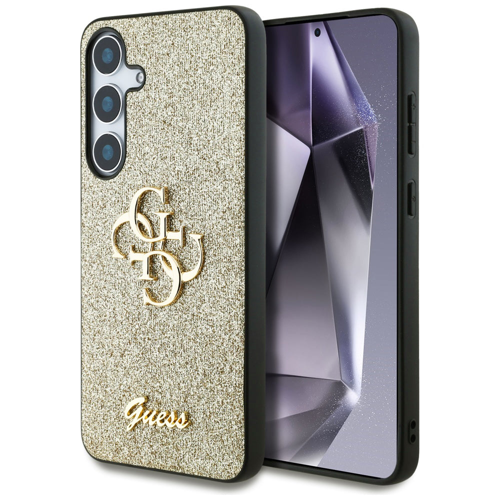 Case for Samsung Galaxy S25+ S936, Guess, Glitter Big 4G Script, Gold