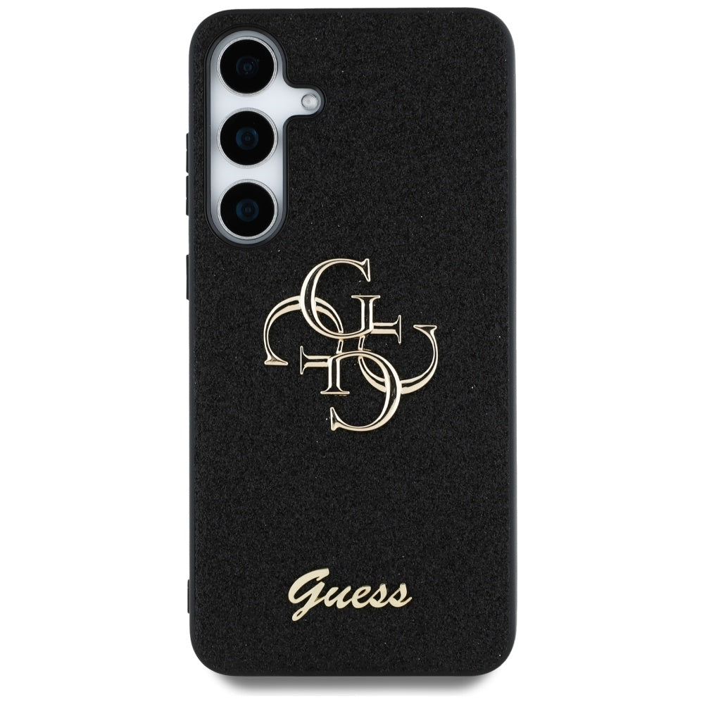 Etui na Samsung Galaxy S25+ S936, Guess, Glitter Big 4G Script, Czarne