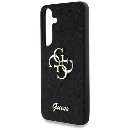 Etui na Samsung Galaxy S25+ S936, Guess, Glitter Big 4G Script, Czarne