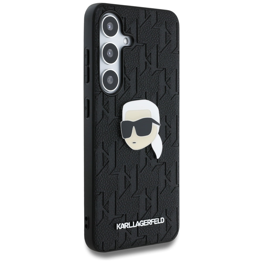 Etui na Samsung Galaxy S25+ S936, Karl Lagerfeld, Monogram Karl's Head, Czarne