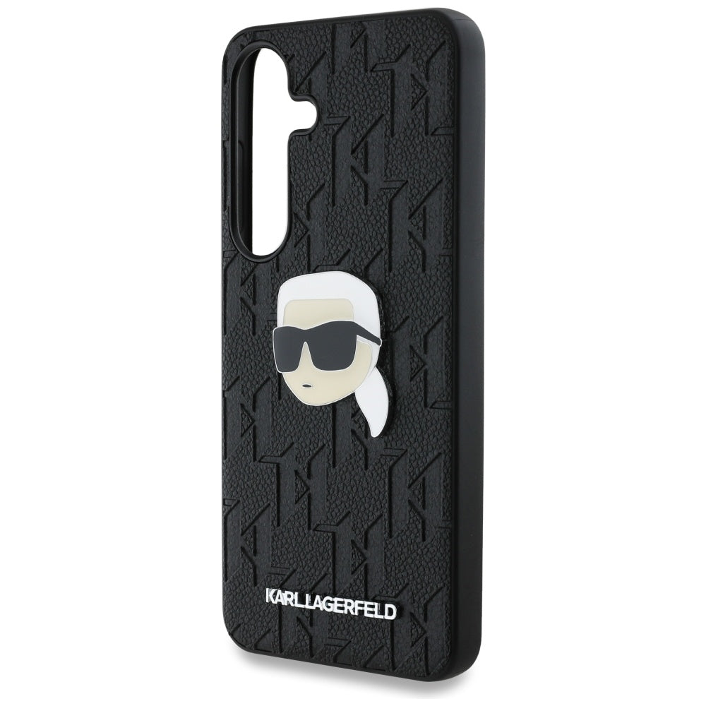 Etui na Samsung Galaxy S25+ S936, Karl Lagerfeld, Monogram Karl's Head, Czarne