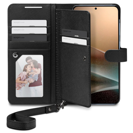 Etui do Samsung Galaxy S25+ S936, Spigen, Wallet S, Czarne ACS09125