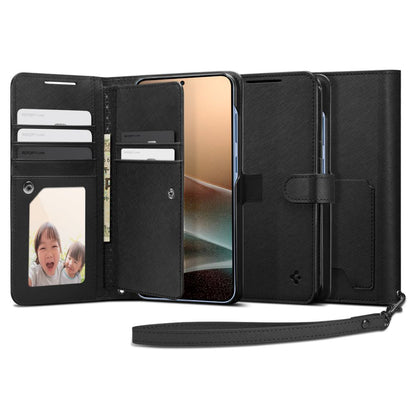 Etui do Samsung Galaxy S25+ S936, Spigen, Wallet S, Czarne ACS09125