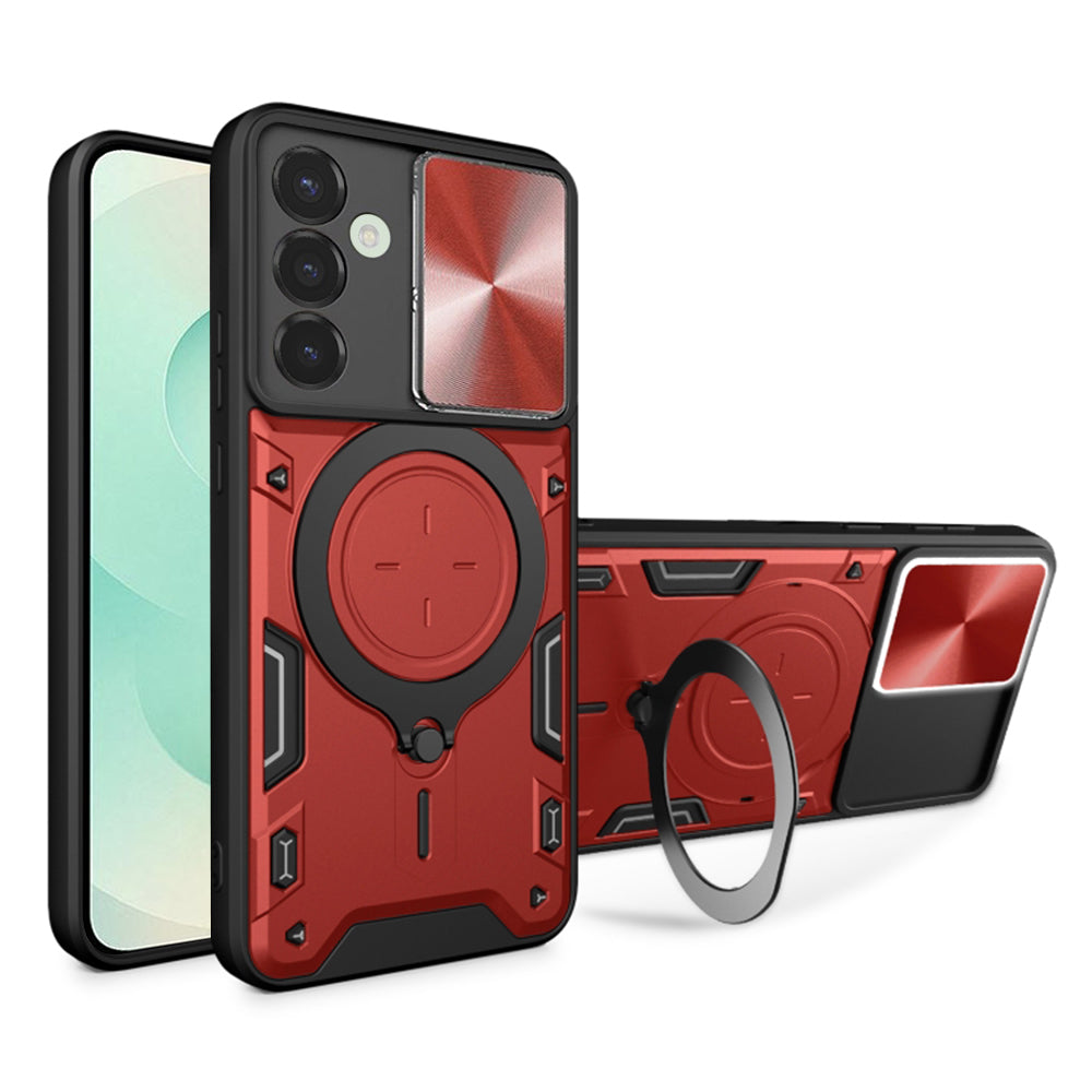 Etui na Samsung Galaxy S25+ S936, Techsuit, CamGuard Pro, Czerwony