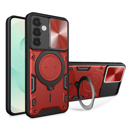 Etui na Samsung Galaxy S25+ S936, Techsuit, CamGuard Pro, Czerwony