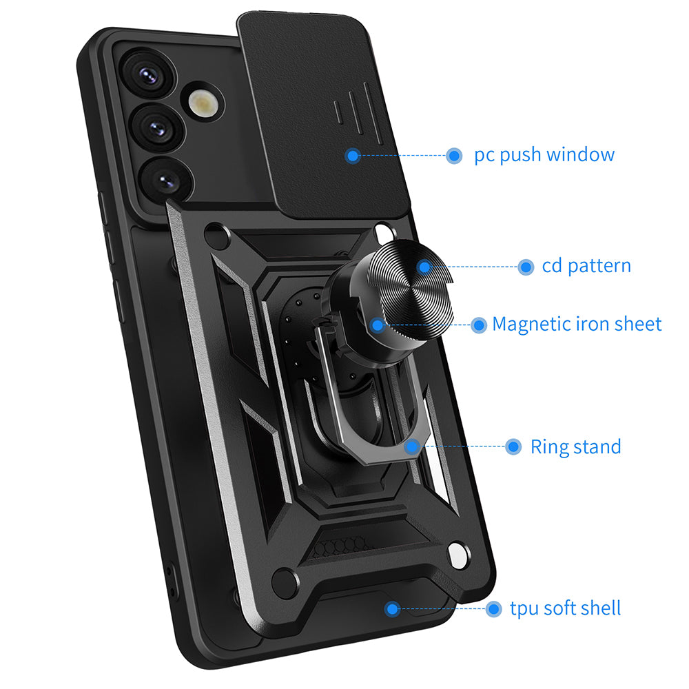 Etui na Samsung Galaxy S25+ S936, Techsuit, CamShield, Różowe