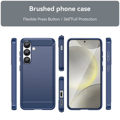 Etui na Samsung Galaxy S25+ S936, Techsuit, Carbon, Niebieskie