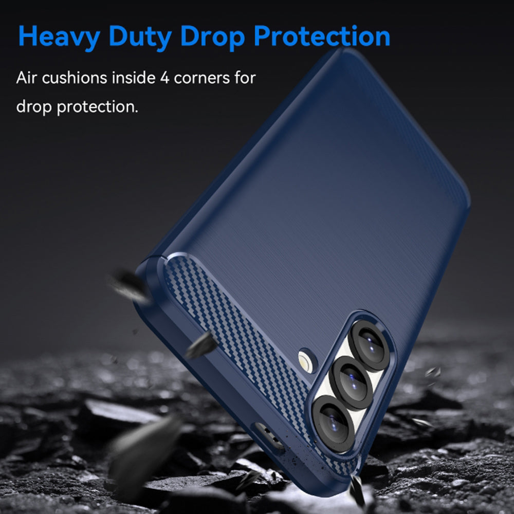 Etui na Samsung Galaxy S25+ S936, Techsuit, Carbon, Niebieskie