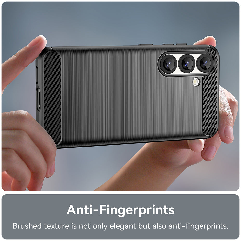 Case for Samsung Galaxy S25+ S936, Techsuit, Carbon, Black