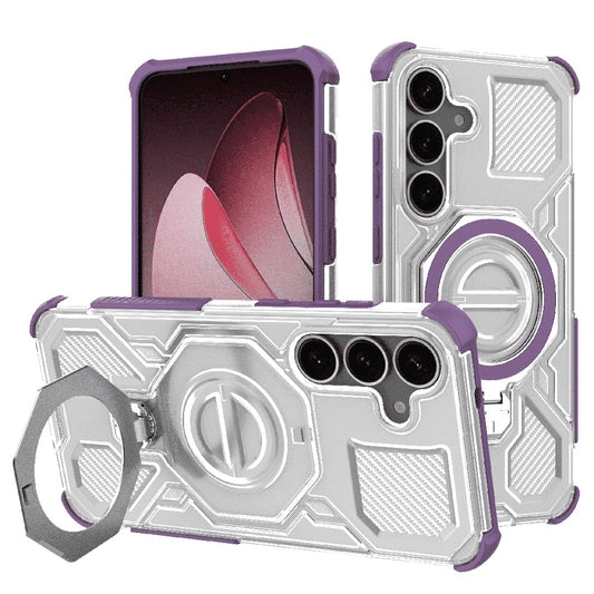 Etui na Samsung Galaxy S25+ S936, Techsuit, Carbon Shield Pro, Fioletowy
