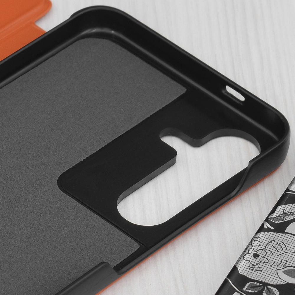 Etui na Samsung Galaxy S25+ S936, Techsuit, eFold, Pomarańczowe