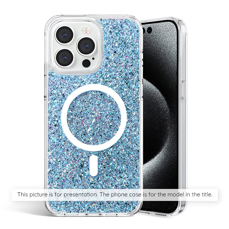 Etui na Samsung Galaxy S25+ S936, Techsuit, Sparkly Glitter, Bleu