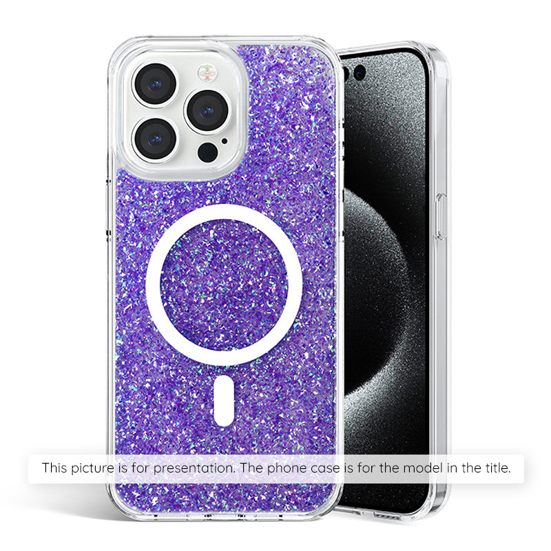 Etui na Samsung Galaxy S25+ S936, Techsuit, Brokatowy Błysk, Fioletowy