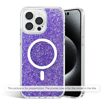 Etui na Samsung Galaxy S25+ S936, Techsuit, Brokatowy Błysk, Fioletowy