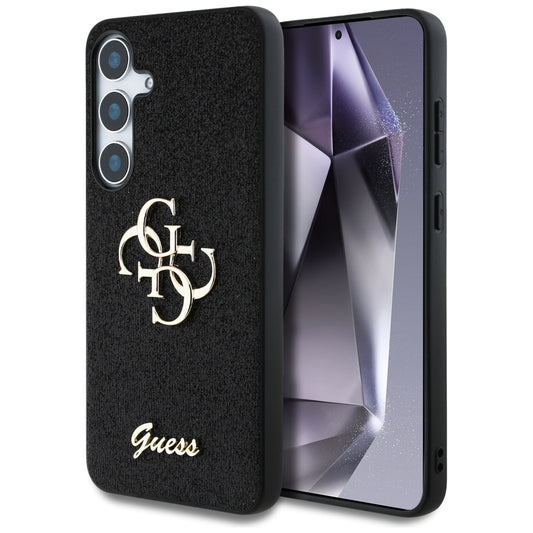 Etui na Samsung Galaxy S25 S931, Guess, Glitter Big 4G Script, Czarne