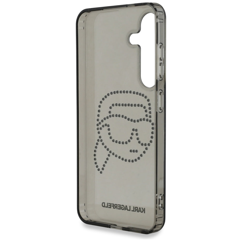 Etui na Samsung Galaxy S25 S931, Karl Lagerfeld, IML Rhinestones Karl's Head, Czarne